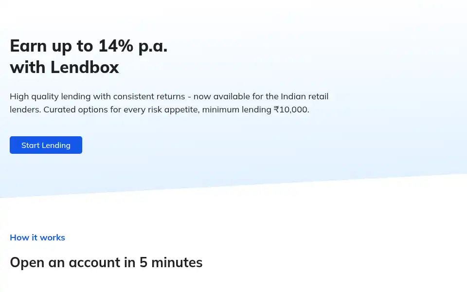 Screenshot of lendbox.in