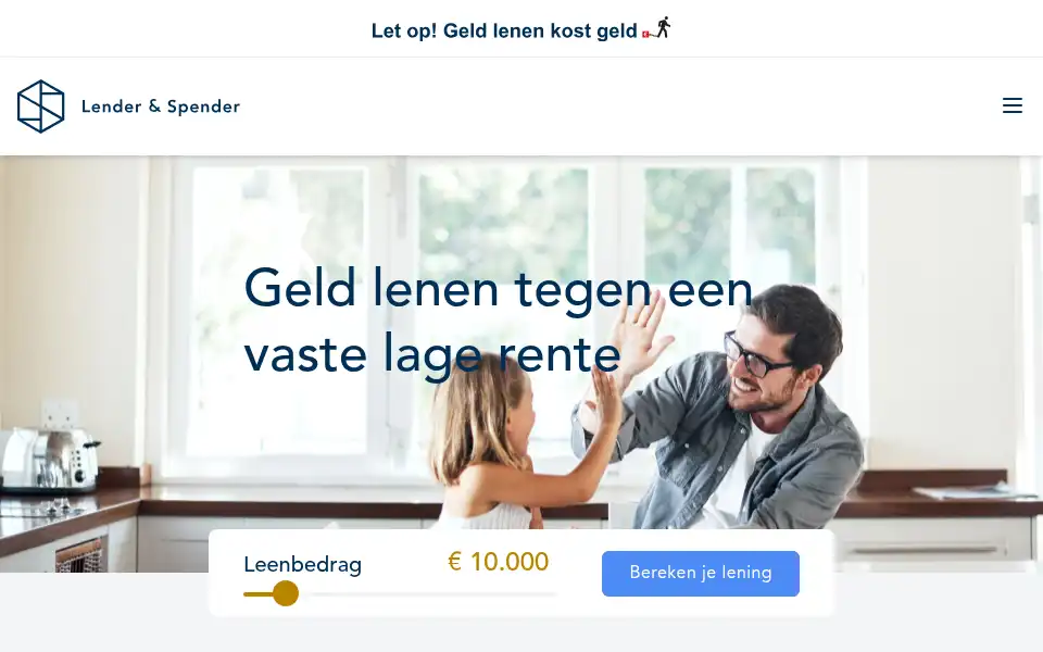 Screenshot of lenderspender.nl