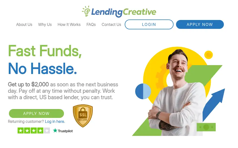 Screenshot of lendingcreative.com