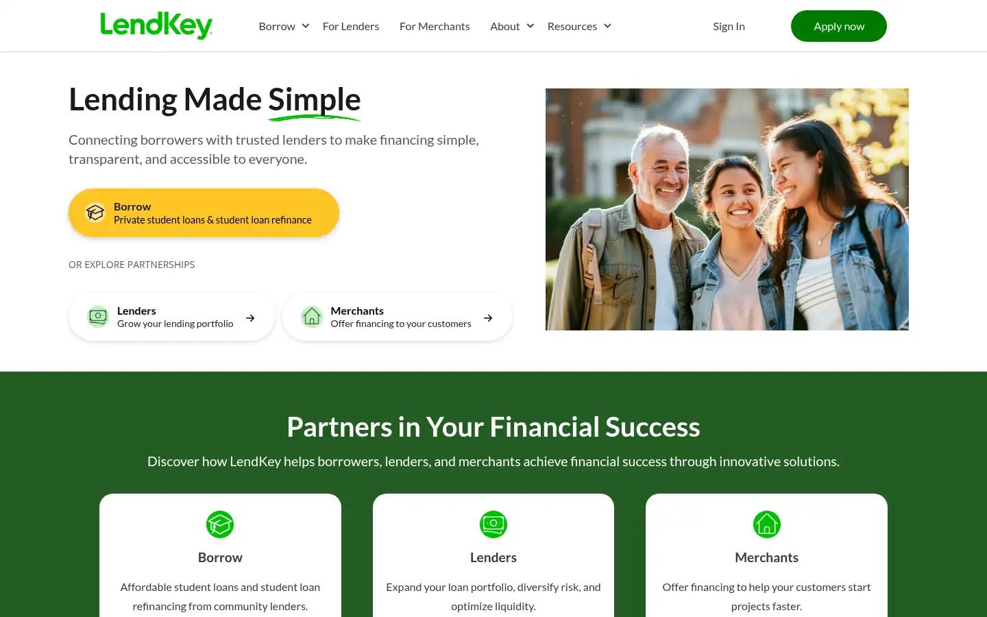 Screenshot of lendkey.com