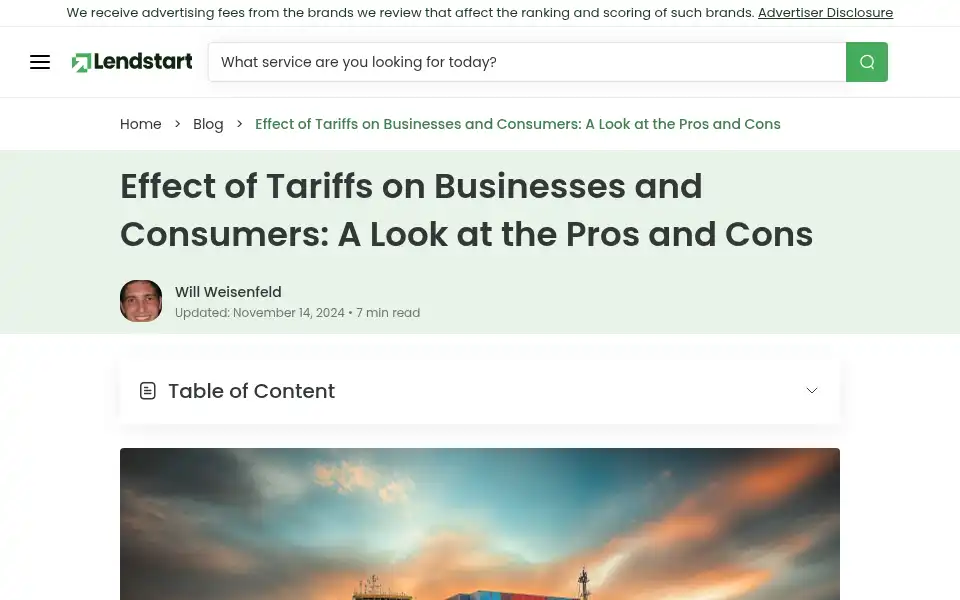 Screenshot of lendstart.com