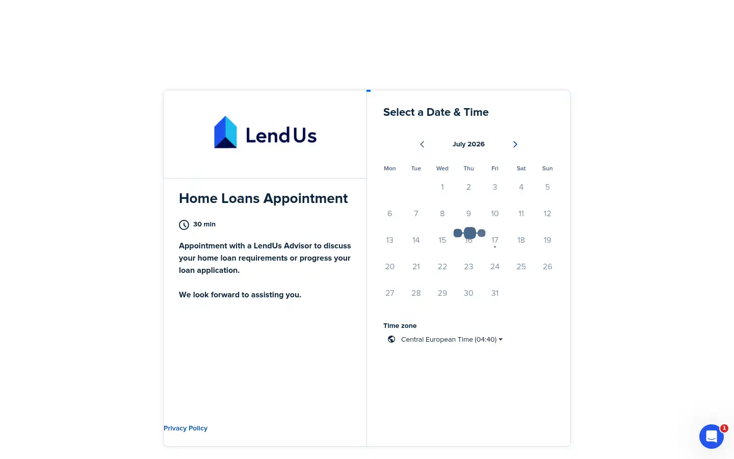 Screenshot of lendus.com.au