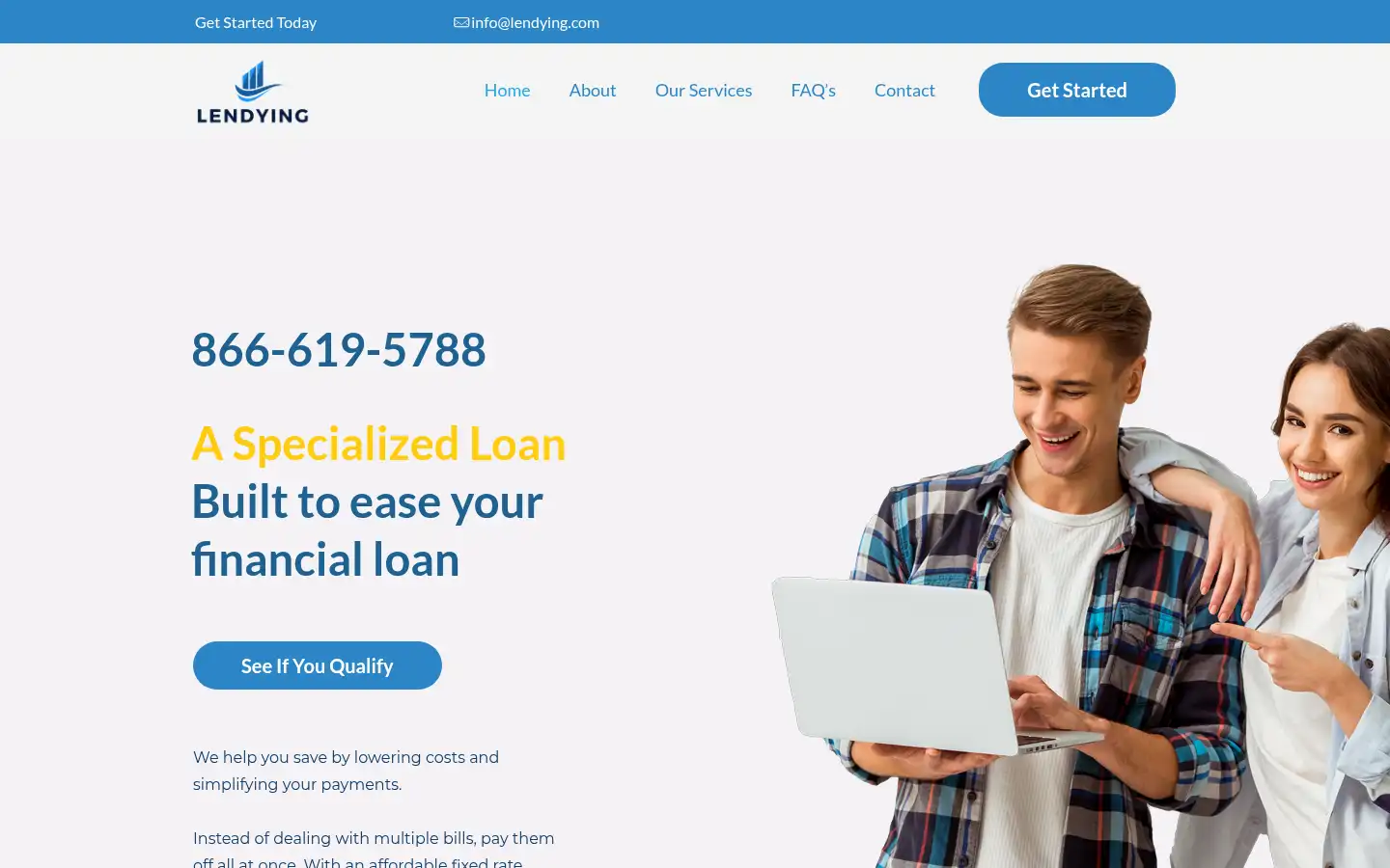 Screenshot of lendying.com