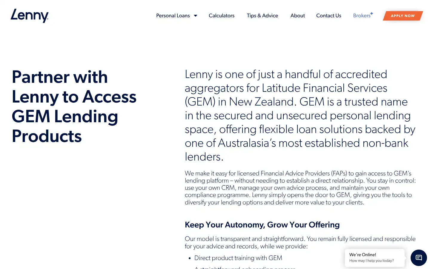 Screenshot of lenny.co.nz