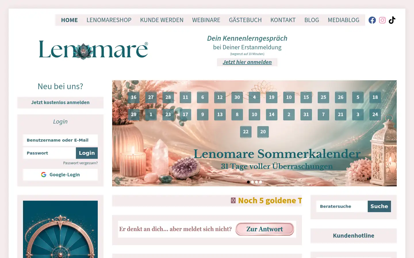 Screenshot of lenomare.de
