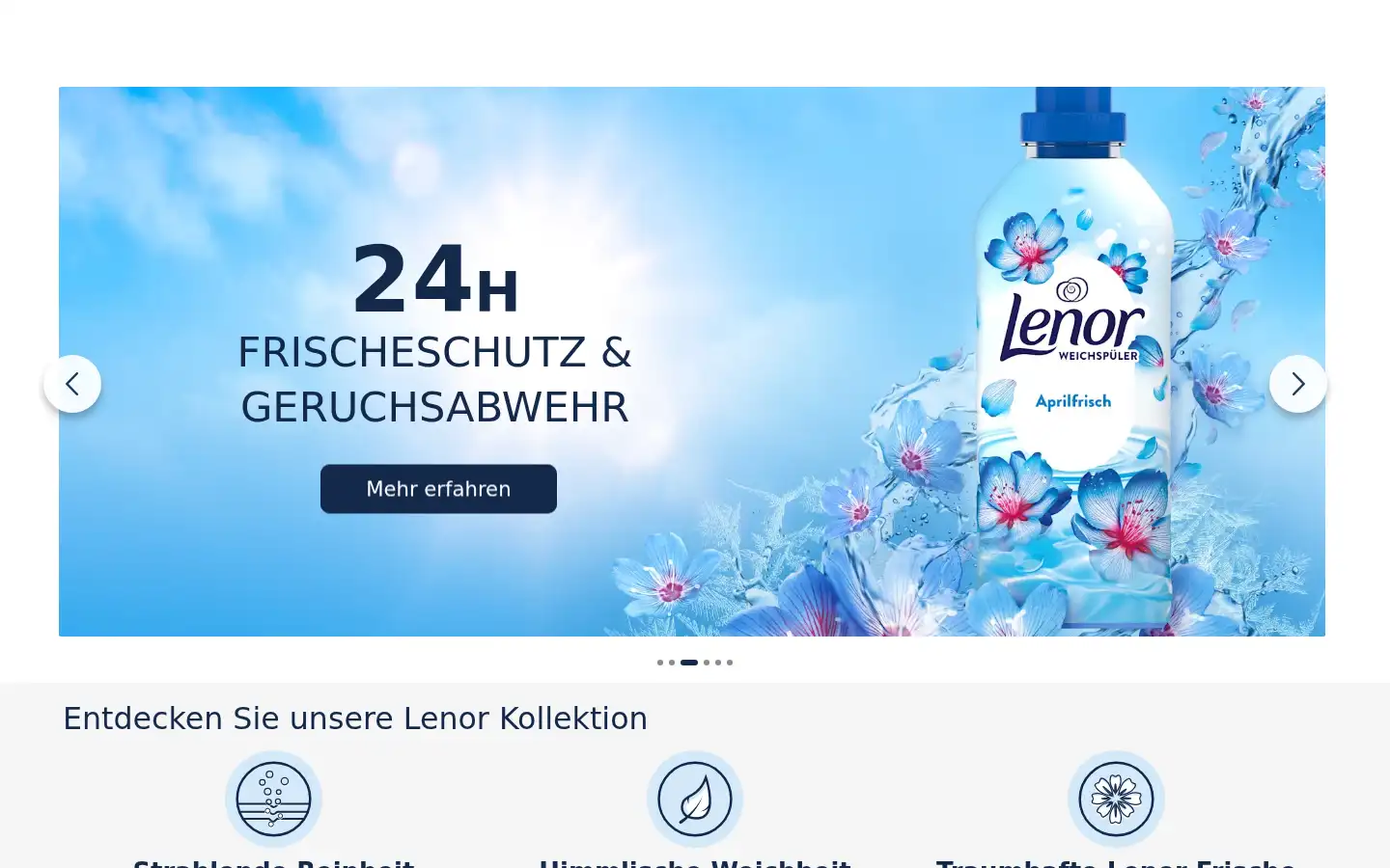 Screenshot of lenor.de