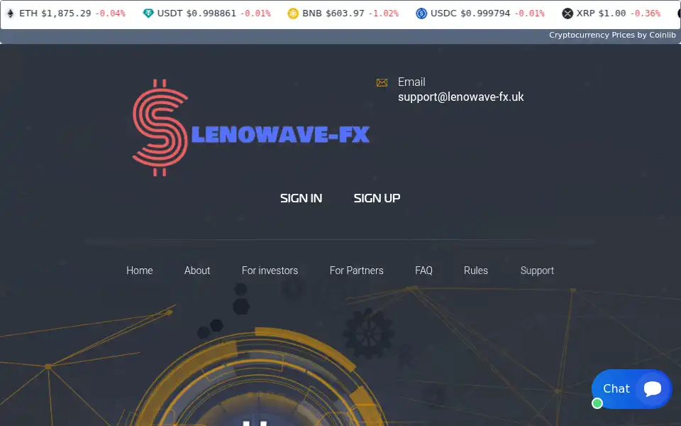 Screenshot of lenowave-fx.uk