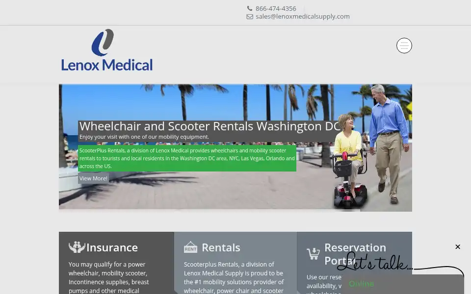 Screenshot of lenoxmedicalsupply.com