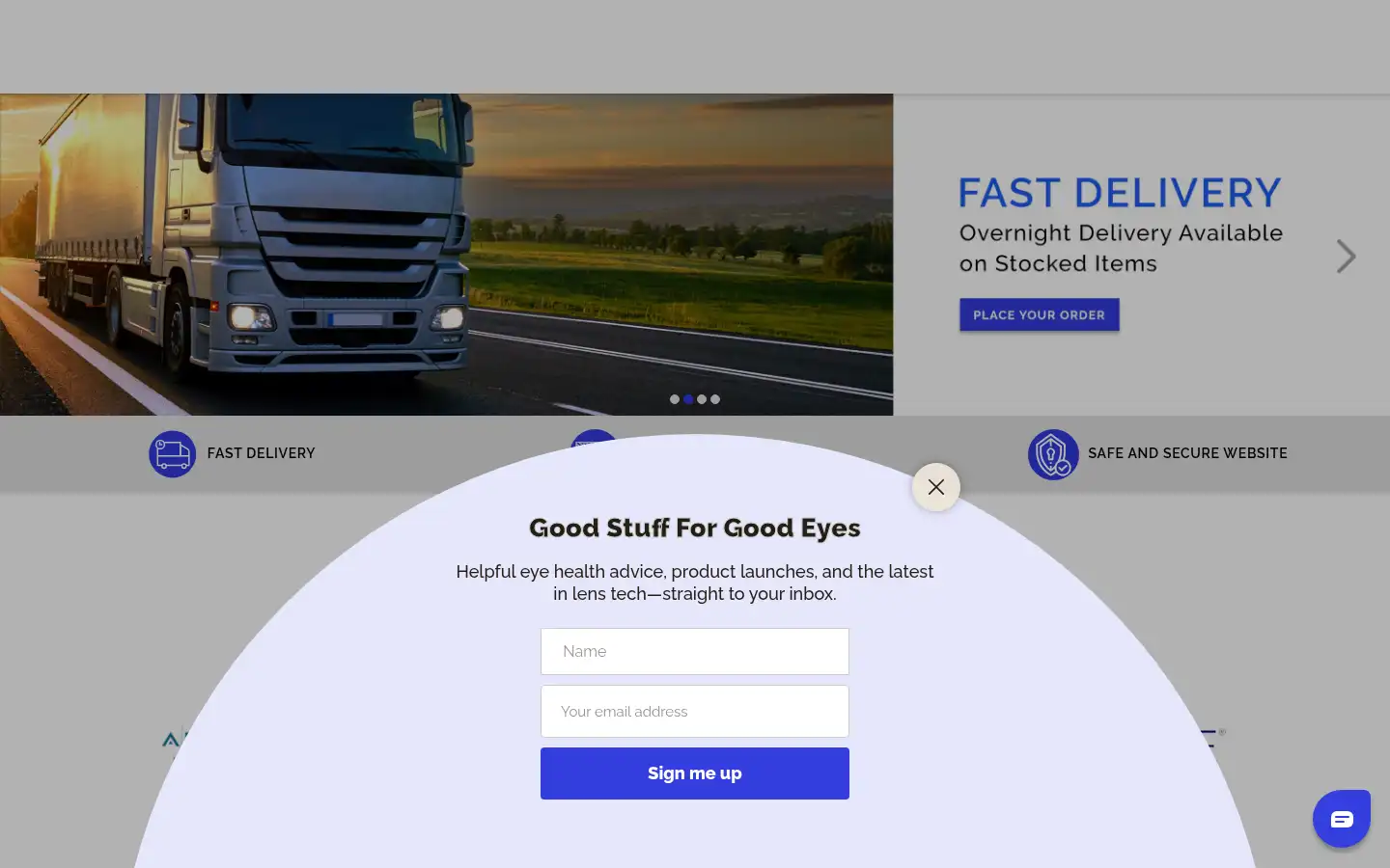Screenshot of lensesonline.co.nz