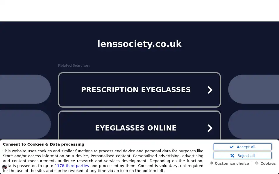 Screenshot of lenssociety.co.uk