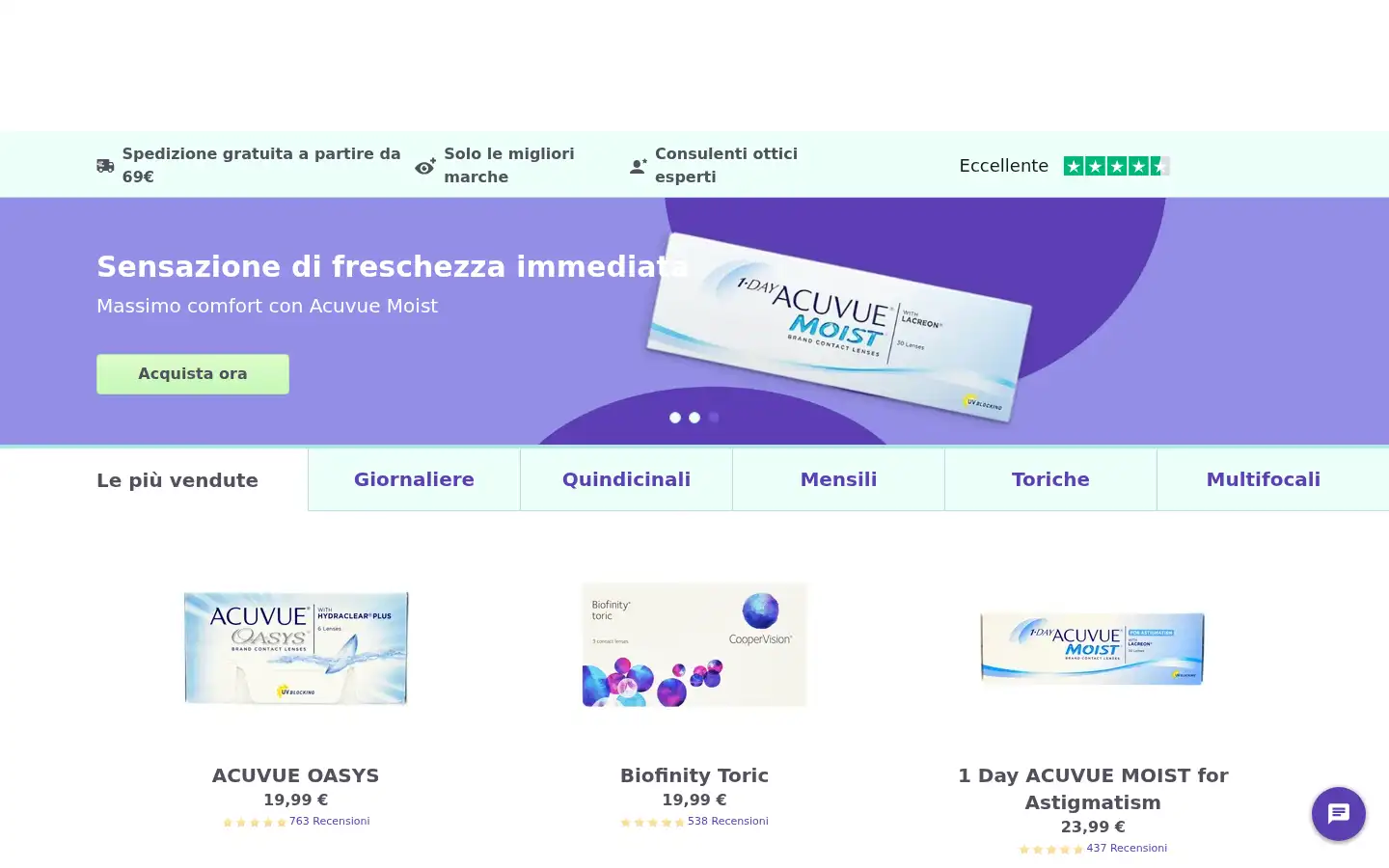 Screenshot of lenstore.it