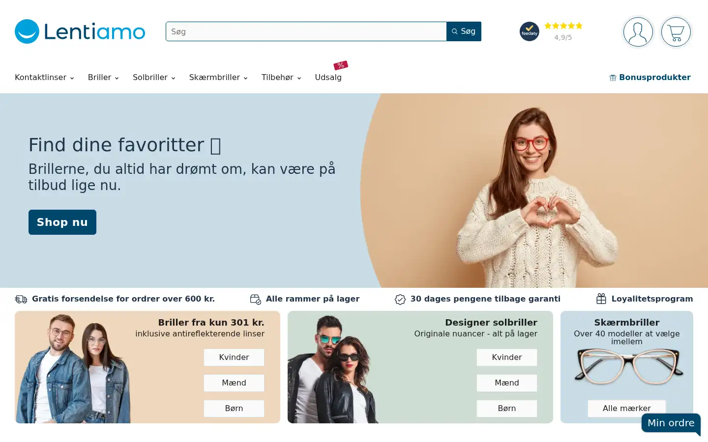 Screenshot of lentiamo.dk
