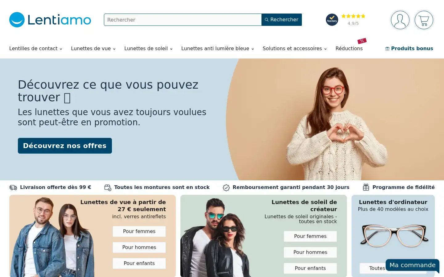 Screenshot of lentiamo.fr