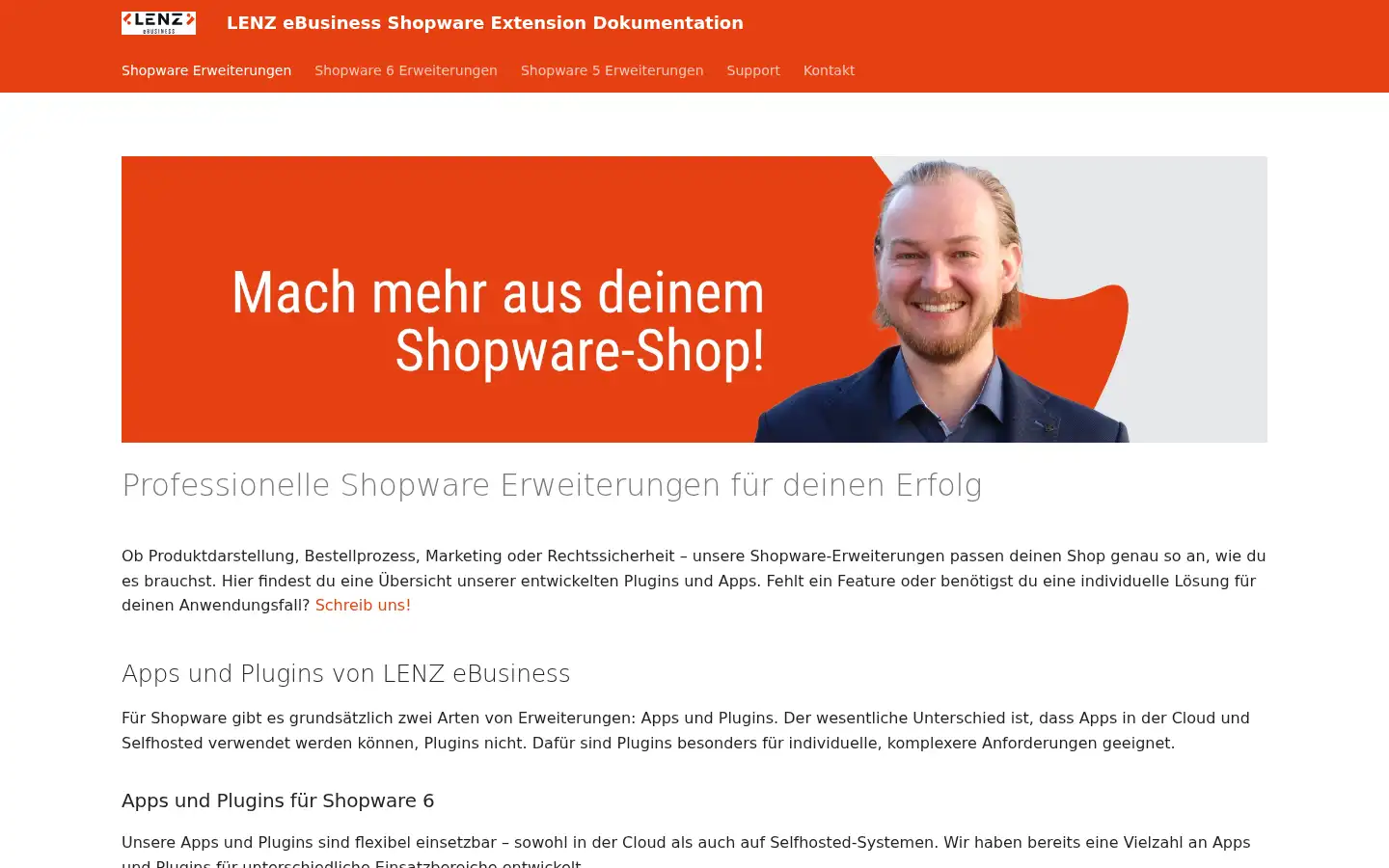 Screenshot of lenz-ebusiness.de