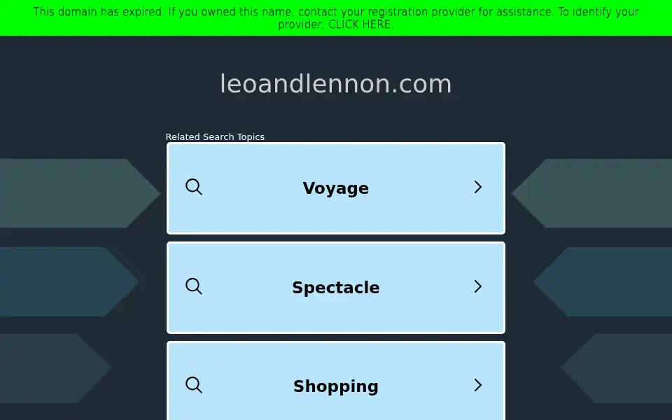 Screenshot of leoandlennon.com