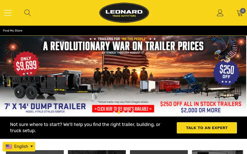Screenshot of leonardusa.com