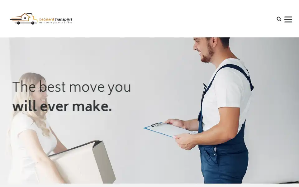 Screenshot of leopardtransport.co.uk