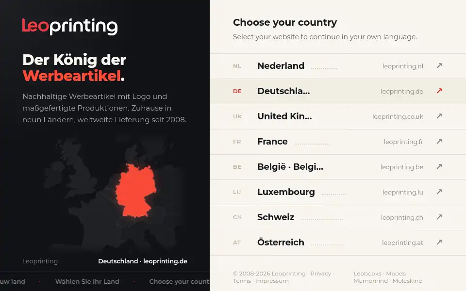 Screenshot of leoprinting.com