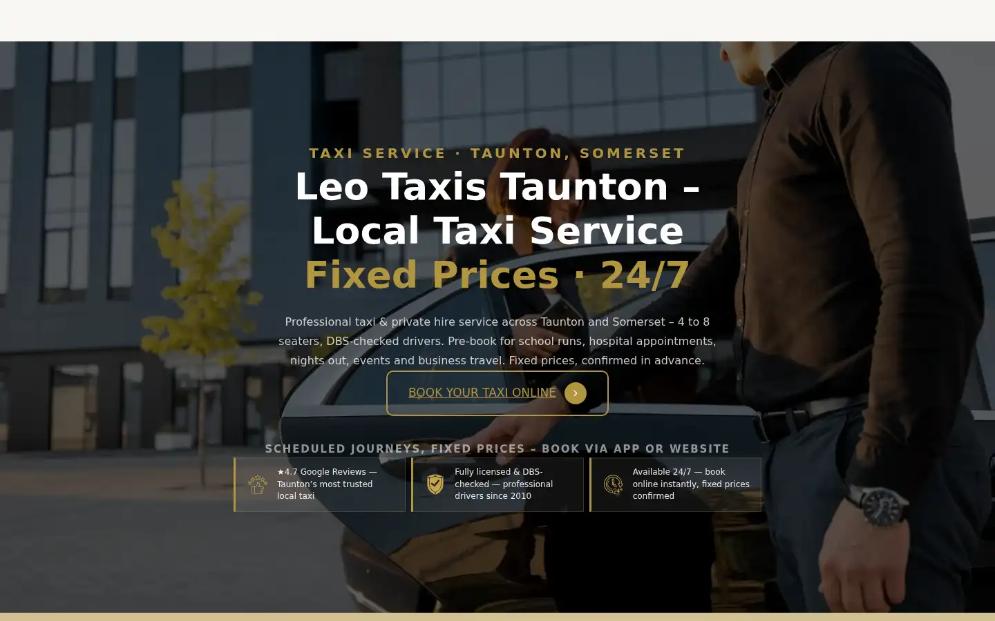 Screenshot of leotaxis.co.uk