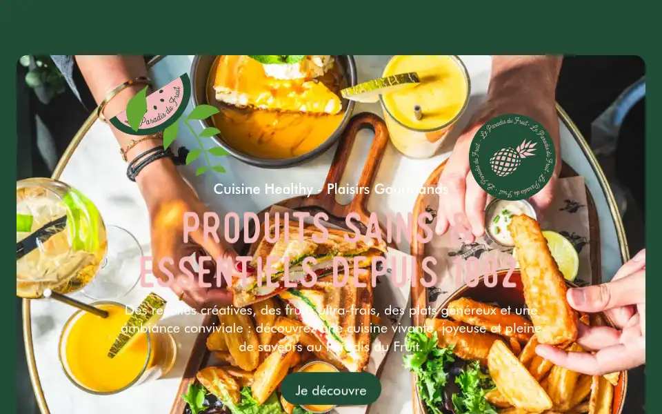 Screenshot of leparadisdufruit.fr