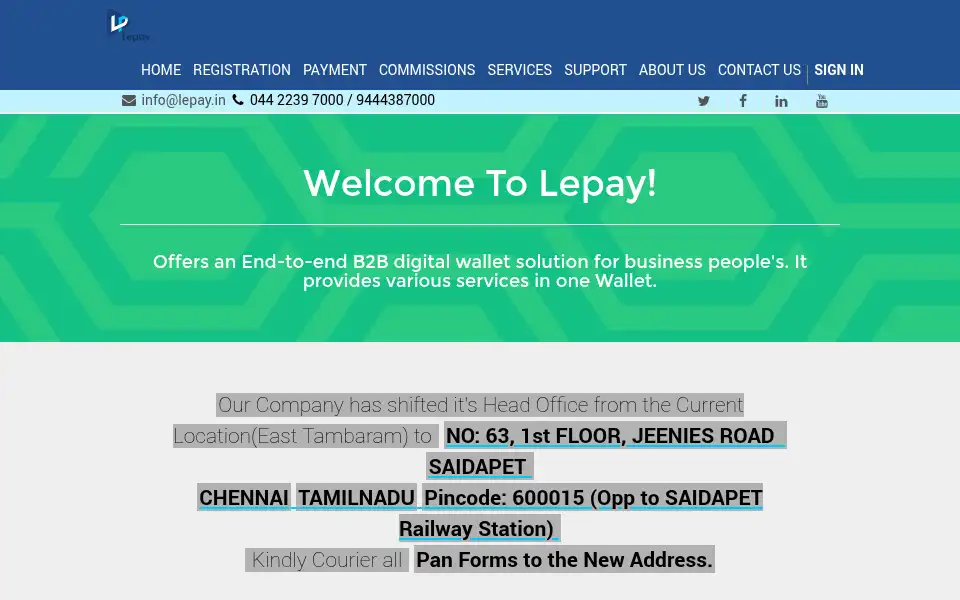 Screenshot of lepay.in