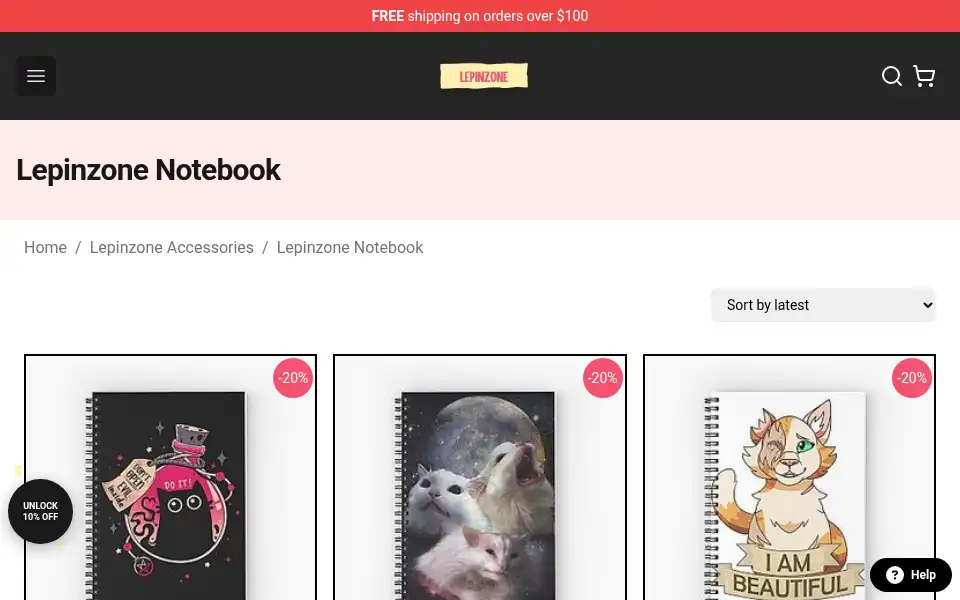 Screenshot of lepinzone.com
