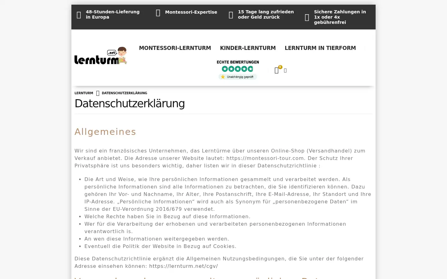 Screenshot of lernturm.net