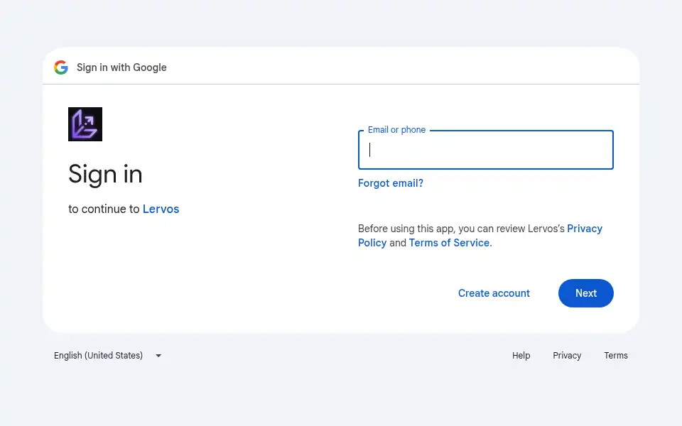 Screenshot of lervos.com