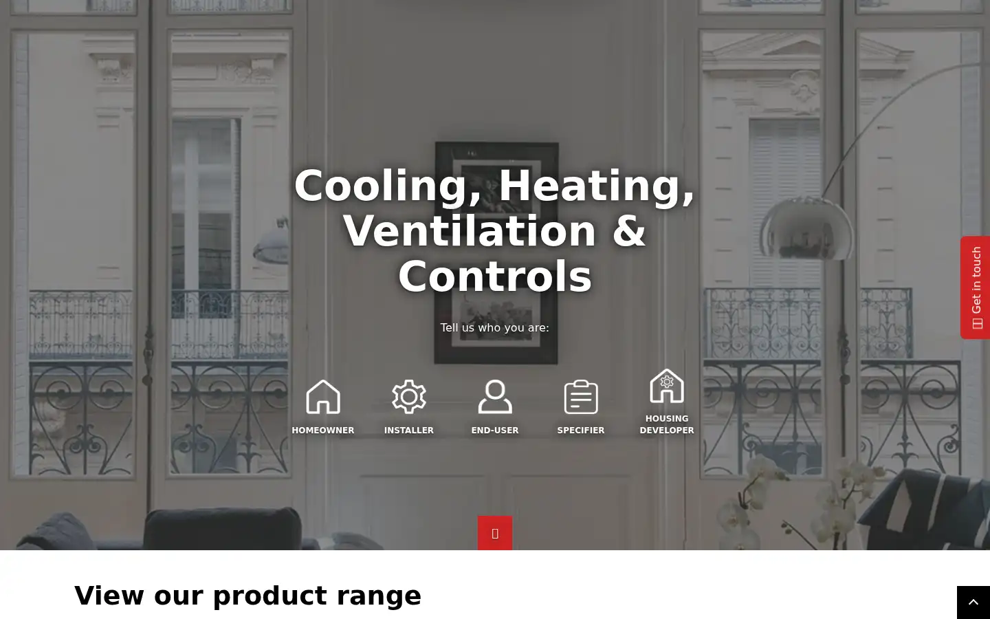 Screenshot of les.mitsubishielectric.co.uk