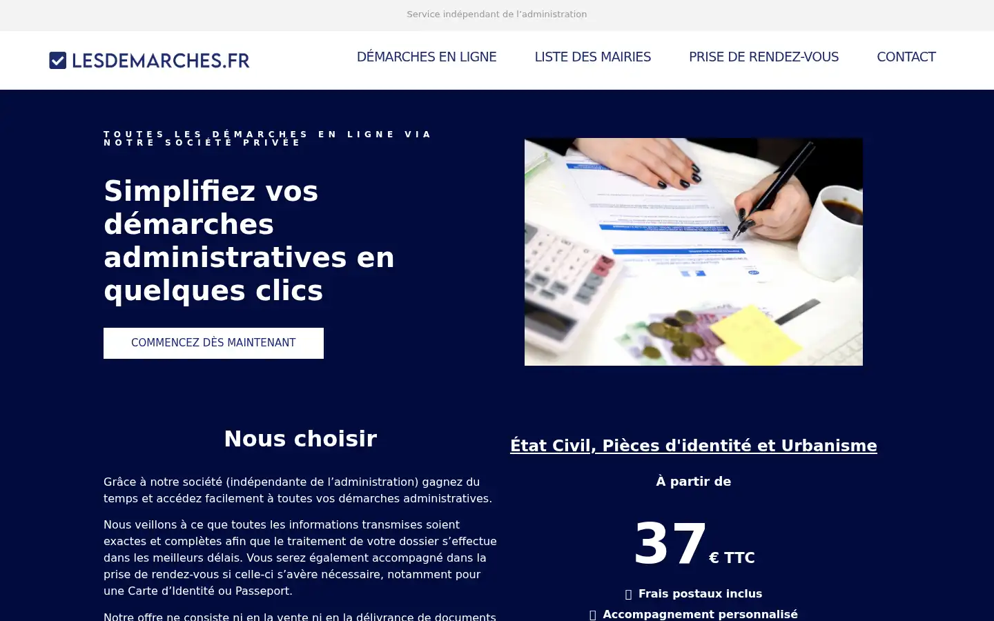 Screenshot of lesdemarches.fr