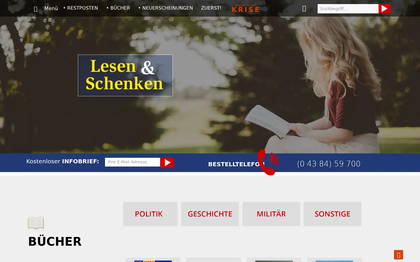 Screenshot of lesenundschenken.de