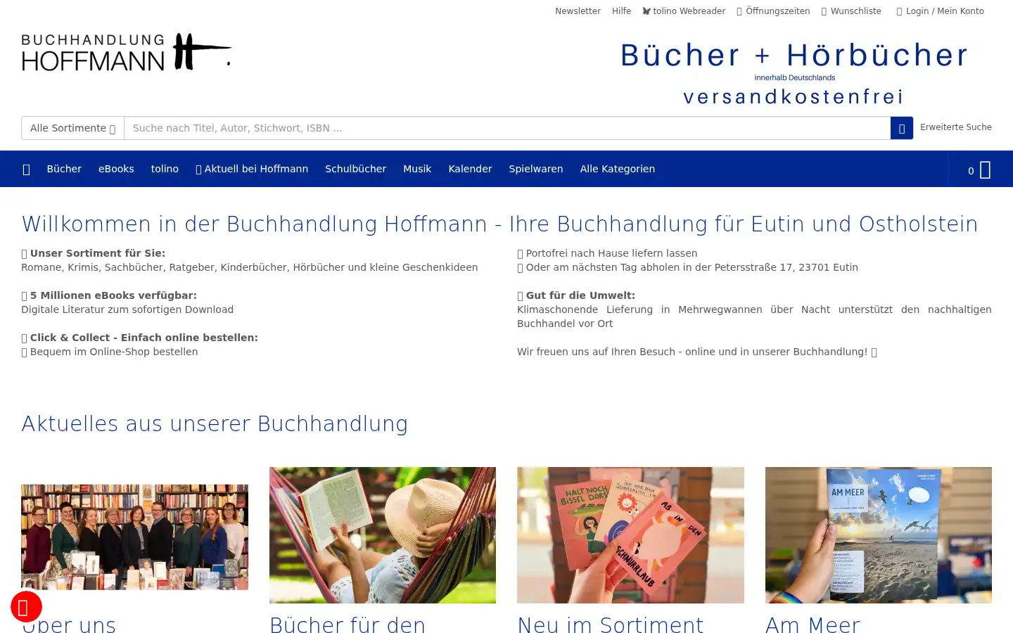 Screenshot of lesezeichen.de