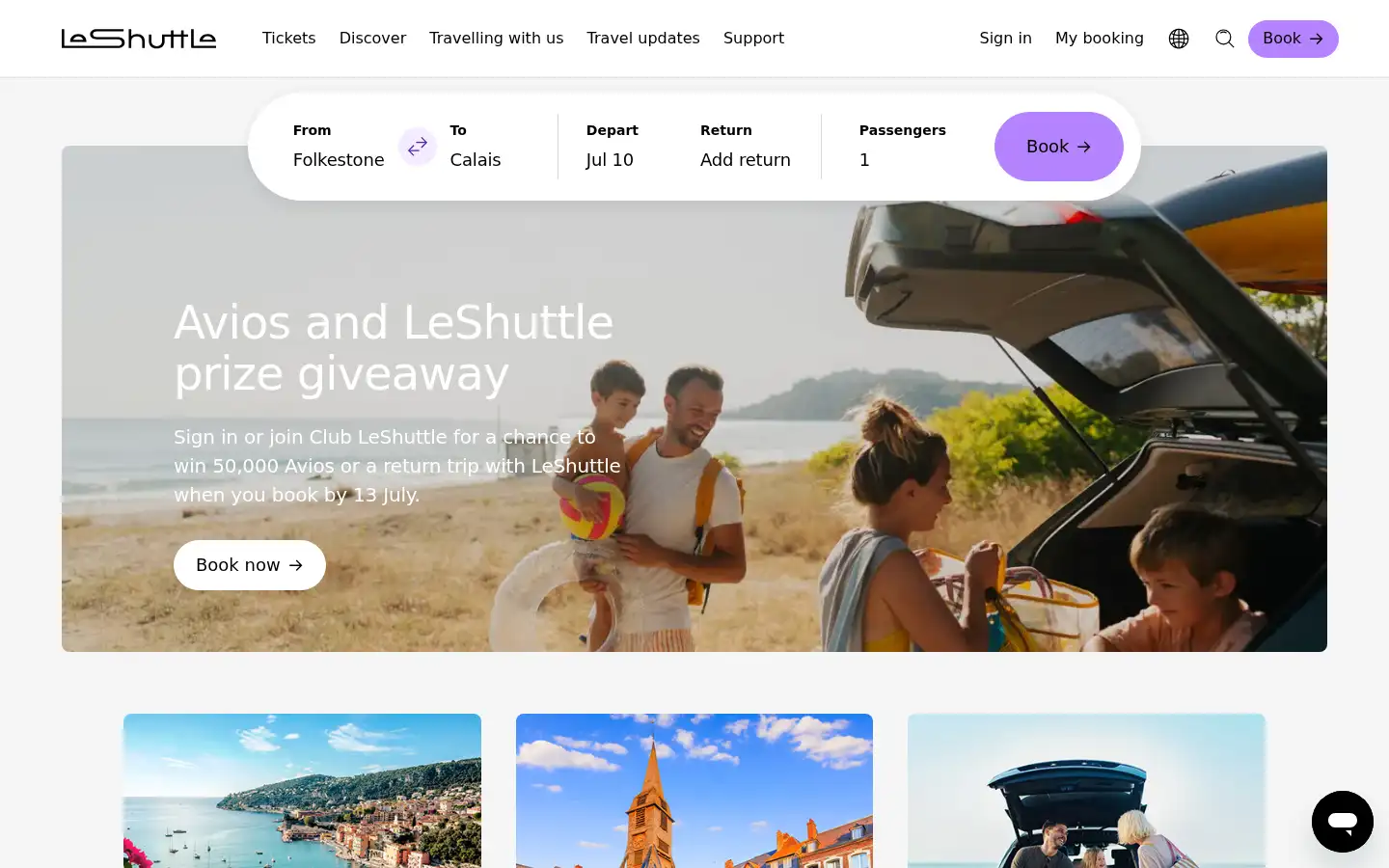 Screenshot of leshuttle.com
