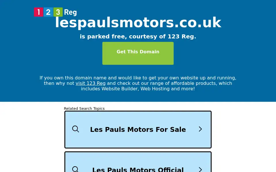 Screenshot of lespaulsmotors.co.uk