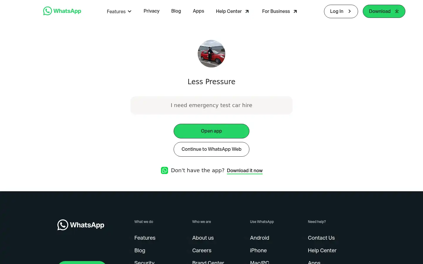 Screenshot of lesspressure.co.uk