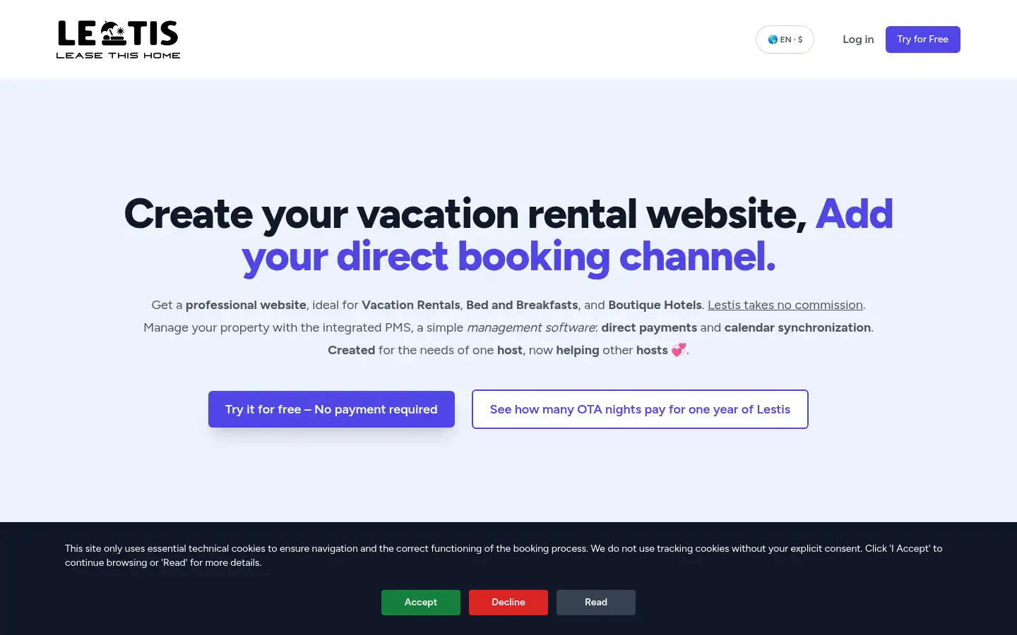 Screenshot of lestis.homes