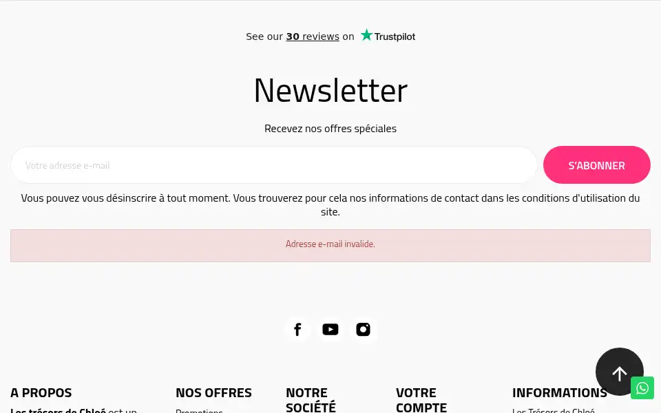 Screenshot of lestresorsdechloe.com