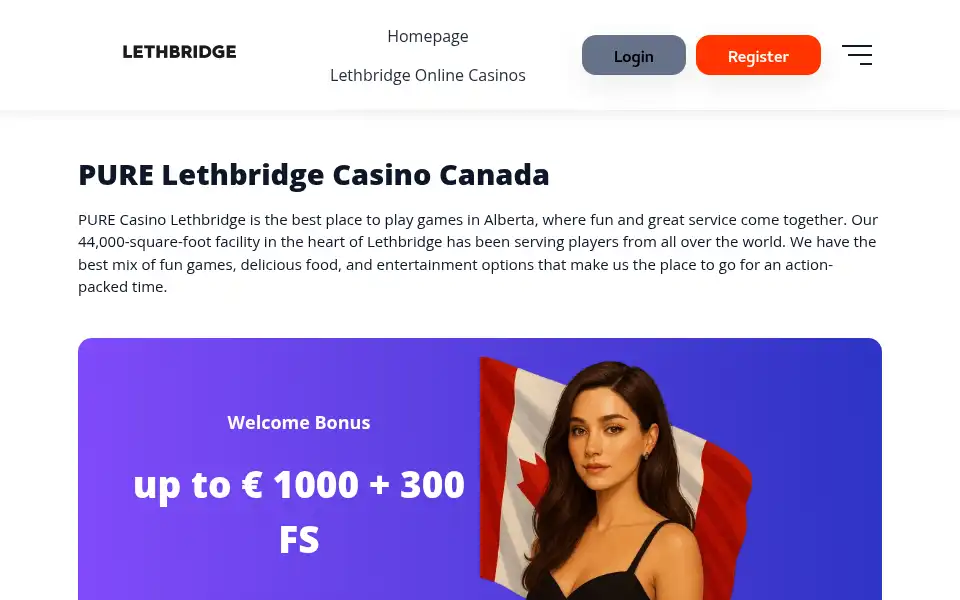 Screenshot of lethbridgecasino.org