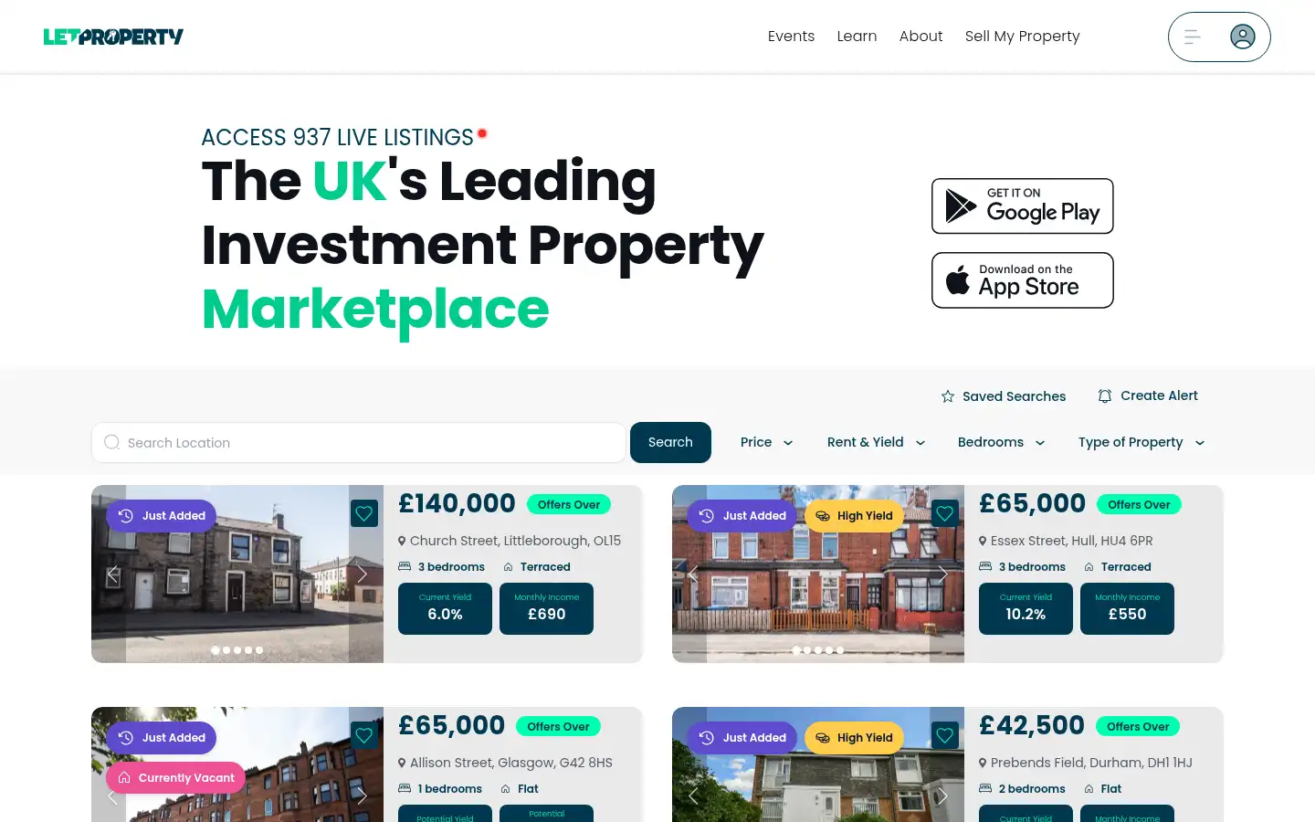 Screenshot of letproperty.co.uk