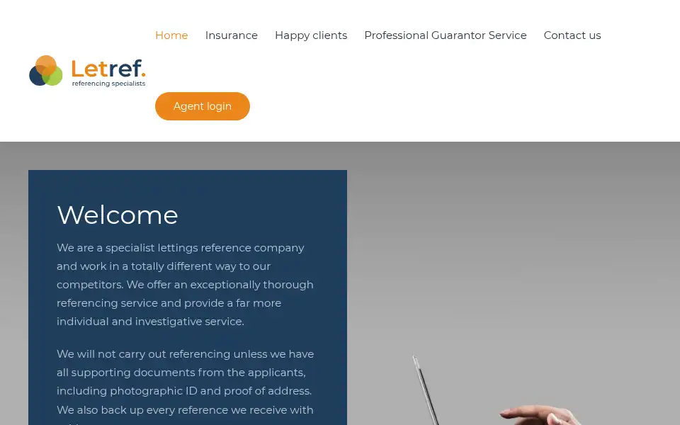 Screenshot of letref.co.uk