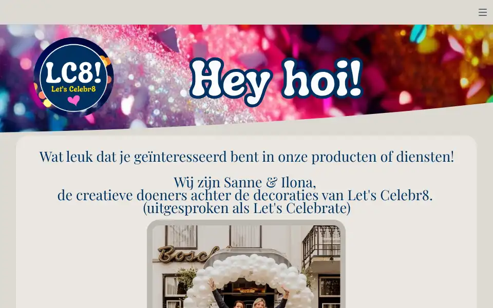 Screenshot of lets-celebr8.nl