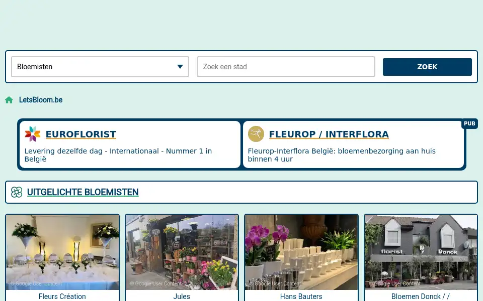 Screenshot of letsbloom.be
