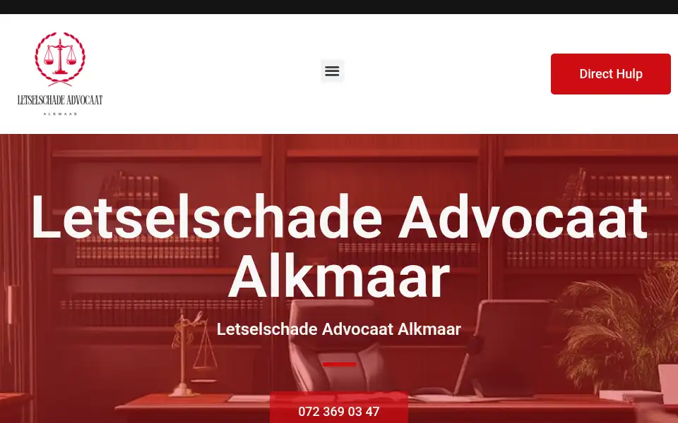 Screenshot of letselschadeadvocaatalkmaar.com
