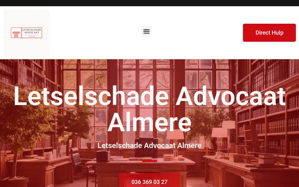 Screenshot of letselschadeadvocaatalmere.com