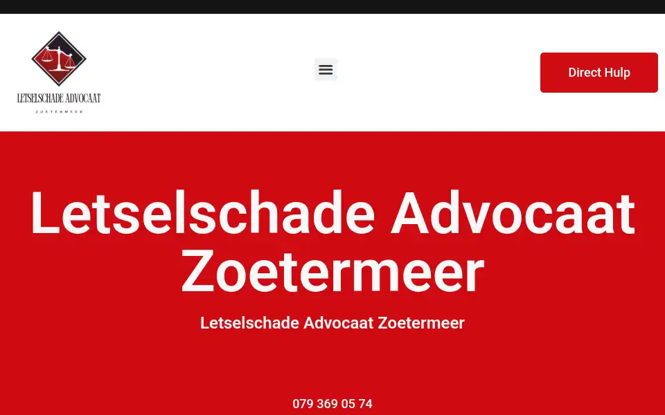 Screenshot of letselschadeadvocaatzoetermeer.com