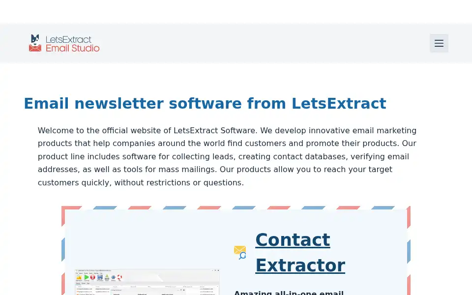 Screenshot of letsextract.com