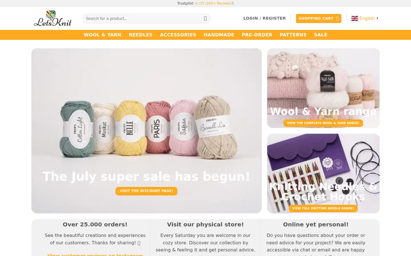Screenshot of letsknit.nl