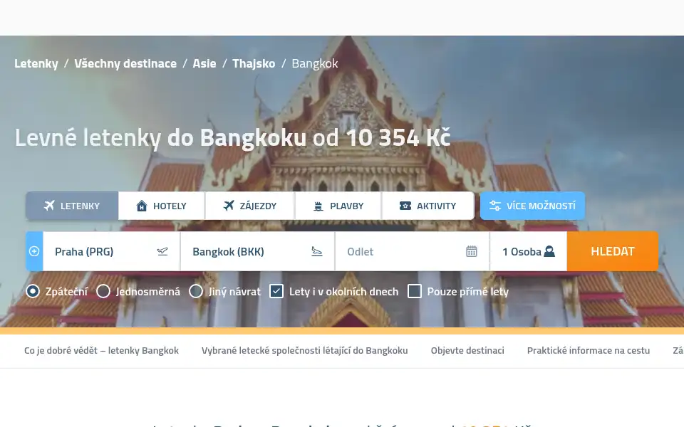 Screenshot of letuska.cz