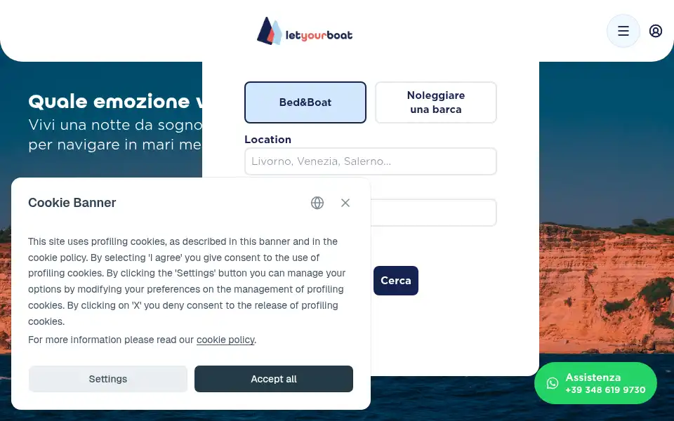 Screenshot of letyourboat.com