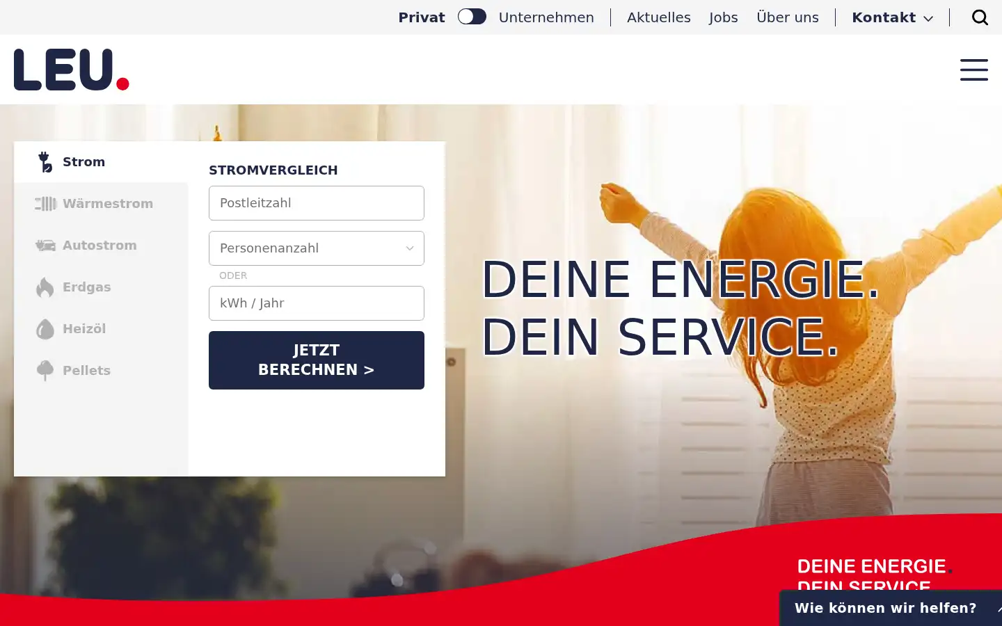 Screenshot of leu-energie.de